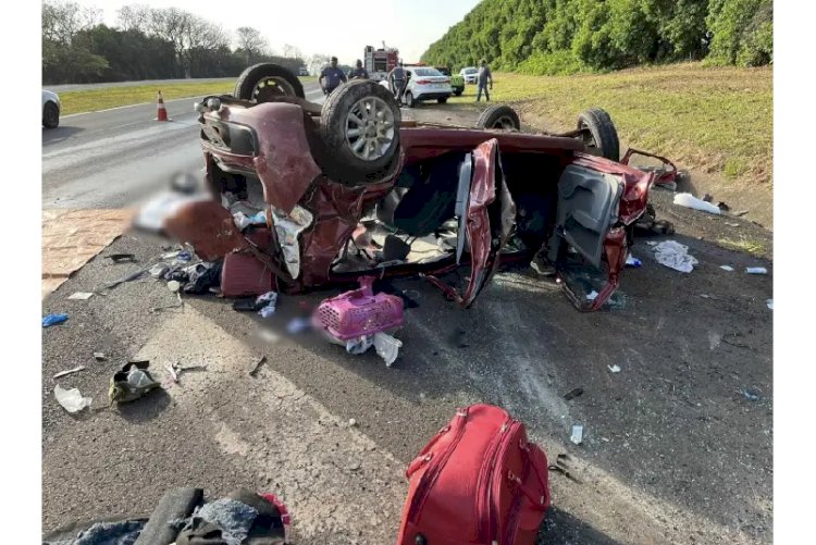 Motorista de aplicativo de Chapadão do Sul sofre grave acidente em SP e duas pessoas morreram