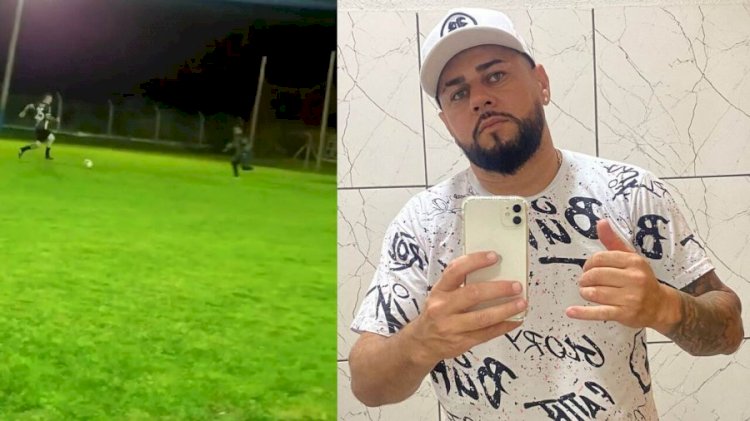 Jogador marcou golaço antes de morrer durante jogo de futebol em MS