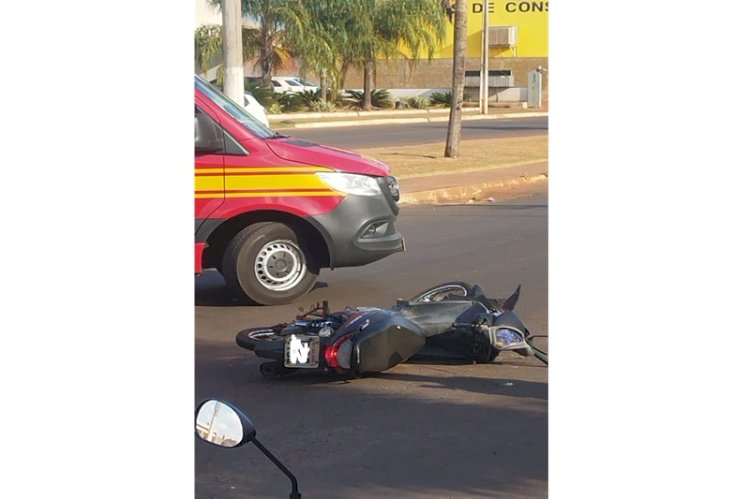 Acidente de trânsito deixa uma pessoa ferida no Bairro Esplanada Três em Chapadão do Sul